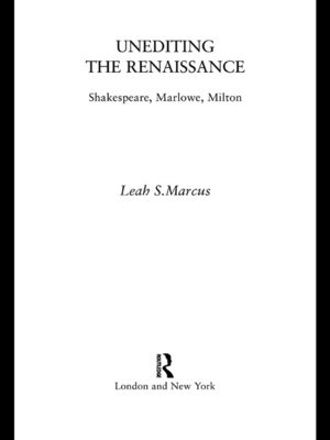 cover image of Unediting the Renaissance
